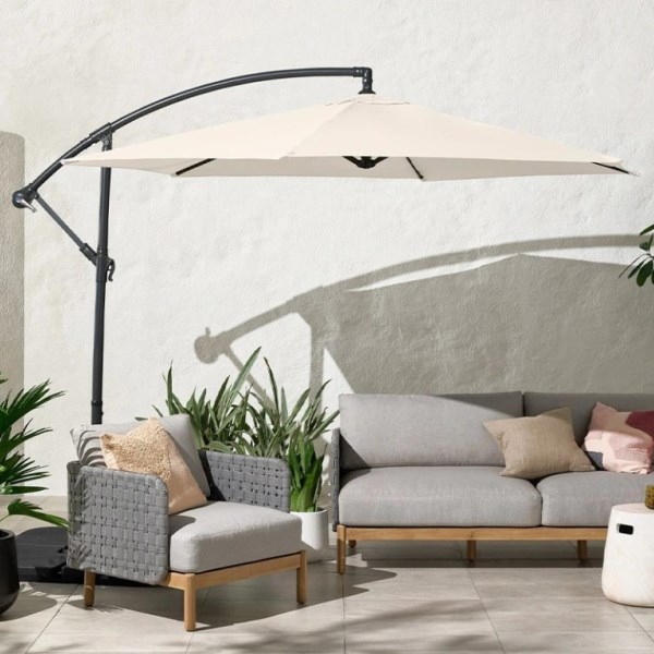 3m Ivory Standard Cantilever Parasol